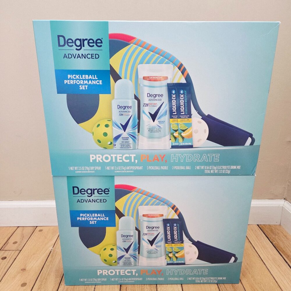 NEW Lot of 2: Degree Deodorant, Dry Spray, Pickleball Set, & Liquid IV